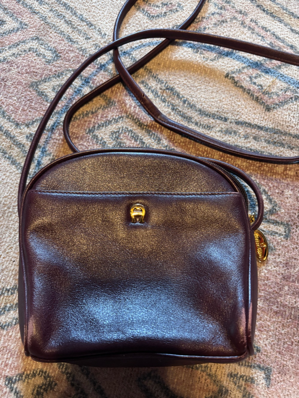 Women’s Vintage Etienne Aigner  Crossbody Bag - Deep Plum
